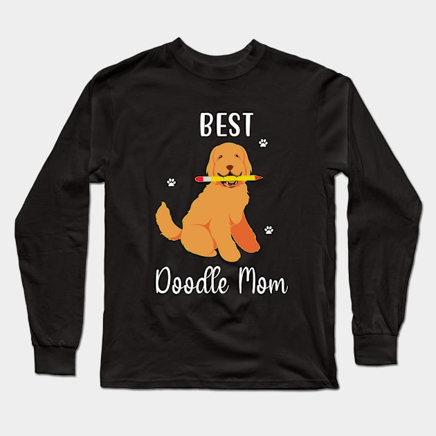 Best Doodle Mom Long Sleeve T-Shirt by Dogefellas